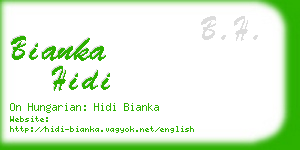 bianka hidi business card